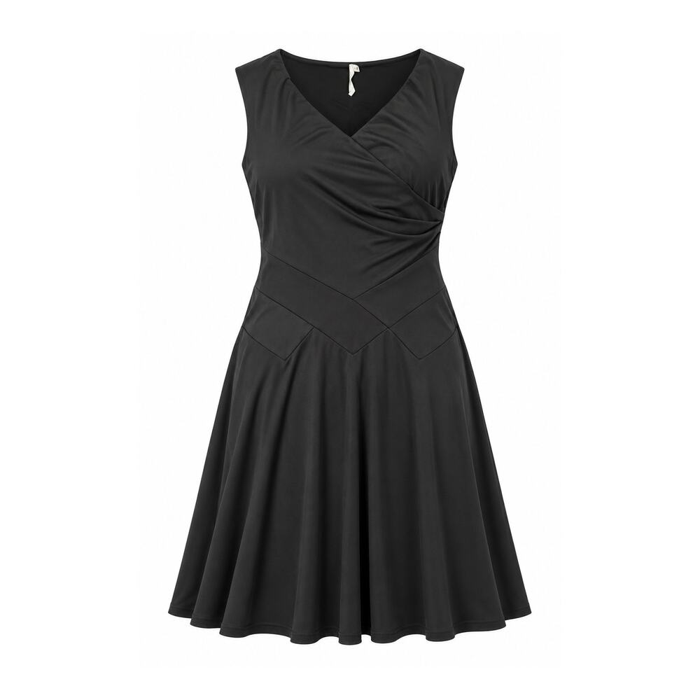 Bailey 44 Black A-Line Dress Size Large Sleeveless V Neck Minimalist